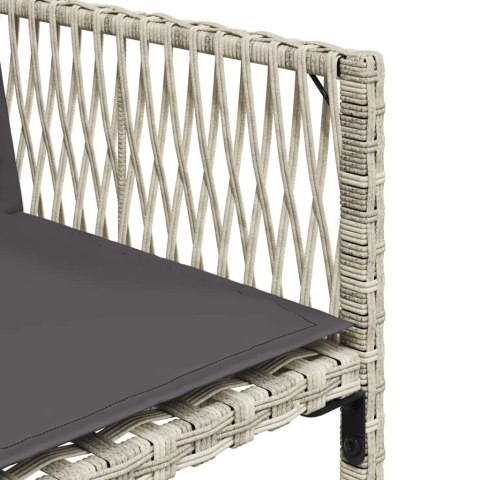 15-cz. zestaw mebli ogrodowych z poduszkami, jasnoszary