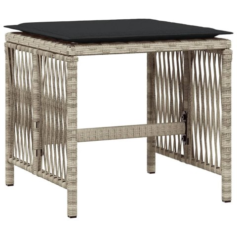 15-cz. zestaw mebli ogrodowych z poduszkami, jasnoszary