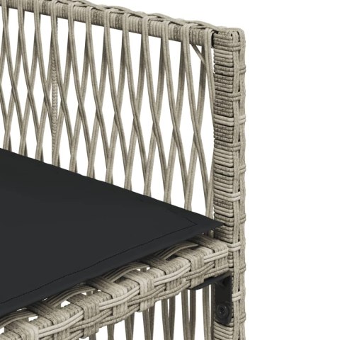 15-cz. zestaw mebli ogrodowych z poduszkami, jasnoszary