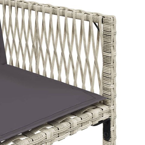 17-cz. zestaw mebli ogrodowych z poduszkami, jasnoszary