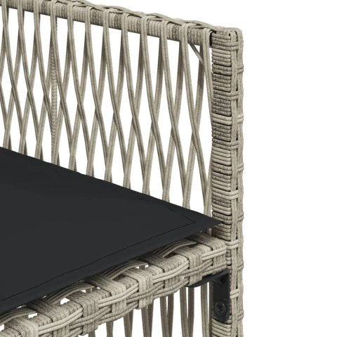 9-cz. zestaw mebli ogrodowych z poduszkami, jasnoszary