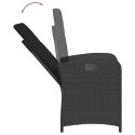 7-cz. zestaw mebli ogrodowych z poduszkami, czarny, polirattan