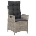 5-cz. zestaw mebli ogrodowych z poduszkami, jasnoszary
