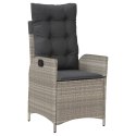 7-cz. zestaw mebli ogrodowych z poduszkami, szary, rattan PE