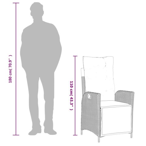 5-cz. zestaw mebli ogrodowych z poduszkami, mieszany beż