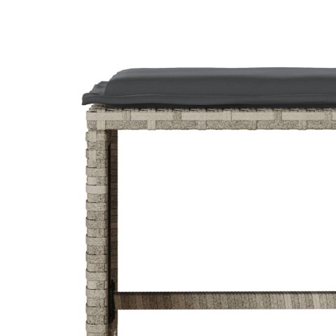 6-cz. zestaw mebli ogrodowych, z poduszkami, jasnoszary