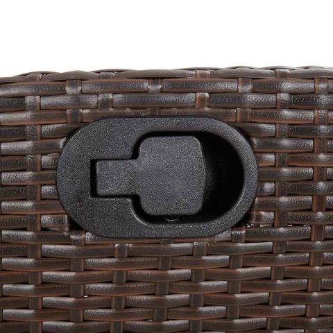 9-cz. zestaw mebli ogrodowych z poduszkami, brązowy, rattan PE