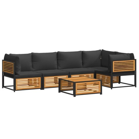 6-cz. zestaw wypoczynkowy do ogrodu, z poduszkami, akacjowy