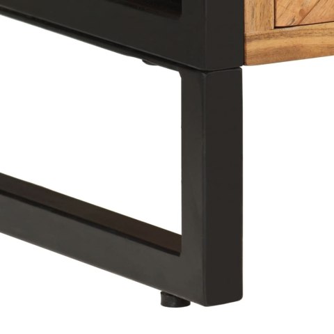 Szafka łazienkowa, 40x27x190 cm, żelazo i lite drewno akacjowe