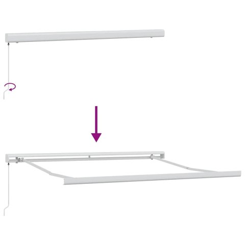 Zwijana markiza, antracytowo-biała, 3x2,5m, tkanina i aluminium