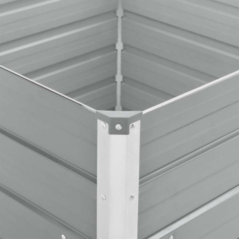 Donica do podniesionej grządki 100 x 100 x 77 cm, stal galwanizowana, szara