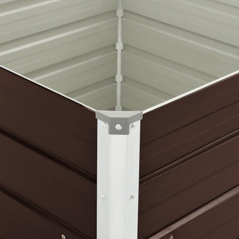 Donica do podniesionej grządki, brązowa, 100x100x77 cm, stal