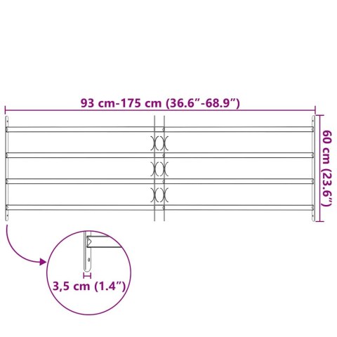 Krata na okno z regulacją, 4 metalowe pręty, 1000-1500 mm