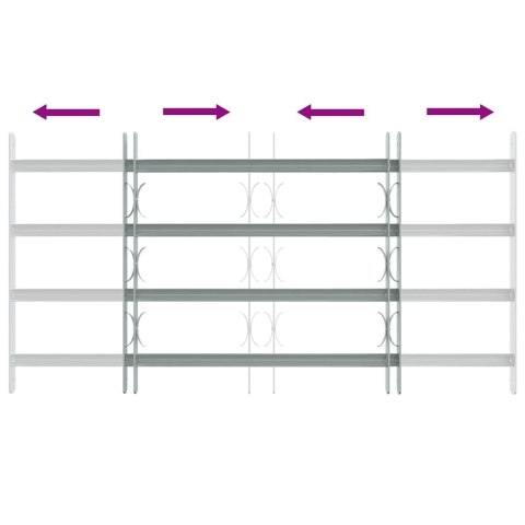 Krata na okno z regulacją, 4 pręty, 700-1050 mm