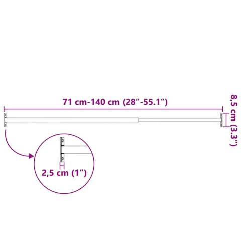 Regulowane barierki zabezpieczające okno, 3 szt., 710-1200 mm