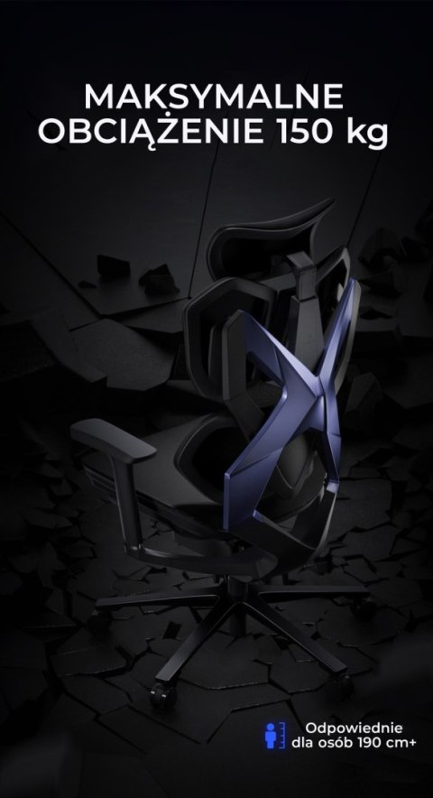 Fotel ergonomiczny gamingowy Angel Furia PRO z podnóżkiem