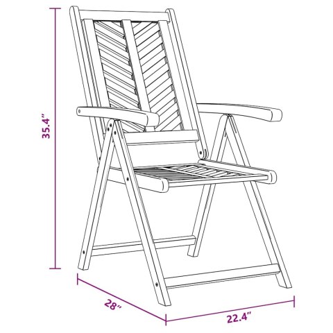 Krzesła ogrodowe 4 szt. z solidnego drewna akacjowego