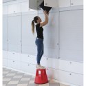 Taboret GIERRE Czerwony Plastikowy