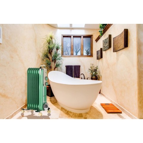 Grzejnik olejowy (7 żeberek) Ariete 837/04 Kolor Zielony 1500 W