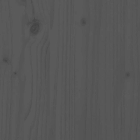 Rama łóżka, szara, lite drewno, 200 x 200 cm