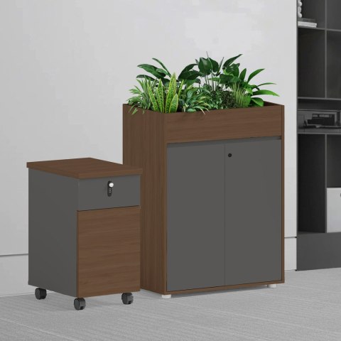 Angel Kwietnik biurowy z szafką Loft Work Dark 80cm