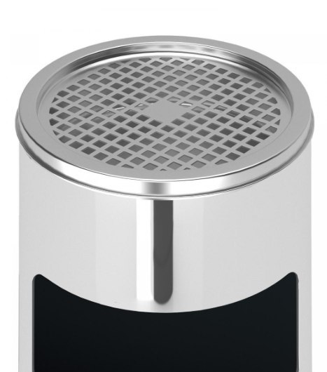 Kosz na śmieci z popielniczką, 17 l, srebrny