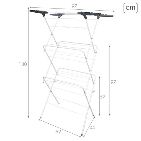 Stojak do suszenia prania Max Home Metal 62 X 140 X 45 CM (2 Sztuk)