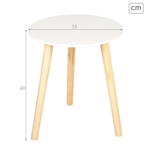 Stolik Max Home Biały 35 x 40 x 35 cm (6 Sztuk)