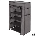 Szafka na Buty Max Home Czarny Szary Metal Materiałowy 60 X 90 X 30 CM (6 Sztuk)