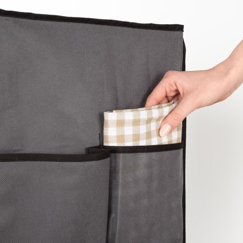 Szafka na Buty Max Home Czarny Szary Metal Materiałowy 60 X 90 X 30 CM (6 Sztuk)