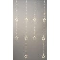 LAMPKI CHOINKOWE KURTYNA ŚWIETLNA 200x200 CM 415LED CIEPŁY BIAŁY GWIAZDKI
