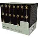 LAMPKI CHOINKOWE KURTYNA ŚWIETLNA 200x200 CM 415LED CIEPŁY BIAŁY PŁATKI ŚNIEGU