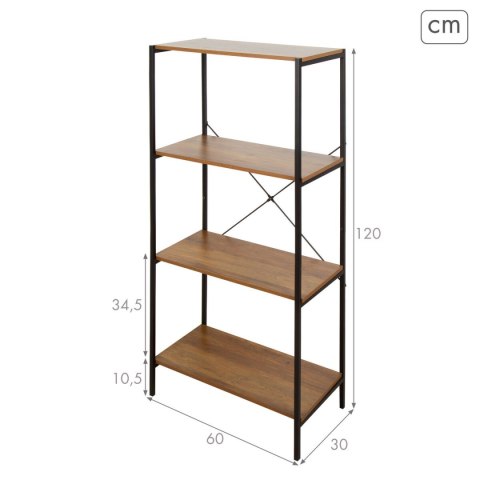 Regał Max Home Żelazo Drewno MDF 4 Półki 60 X 120 X 30 CM