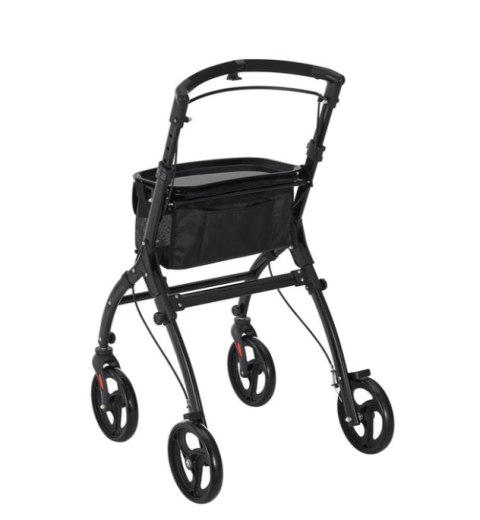 Składany chodzik z aluminium z hamulcem i torbą na zakupy