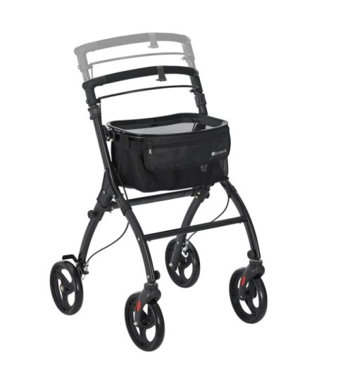 Składany chodzik z aluminium z hamulcem i torbą na zakupy
