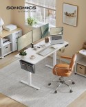 Białe biurko z elektryczną regulacją 140x60 cm, cichy silnik