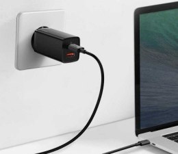 Ładowarka sieciowa Baseus GaN2 Lite, USB + USB-C, 65W, EU (czarna)