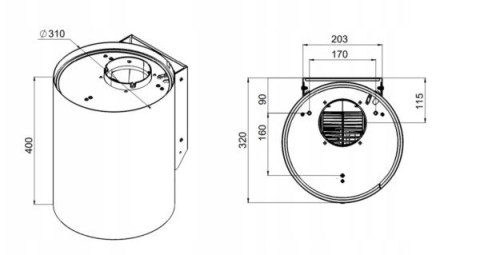 Okap MAAN Elba Mini WPB 431 złoty piaskowy