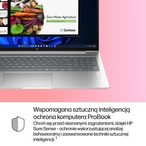 HP ProBook 4 G1i Ultra 5 225H 16.0"WUXGA IPS 300nits AG 24GB DDR5 5600 SSD512 Arc Cam1080p 56Wh W11Pro Pike silver aluminium 3Y 