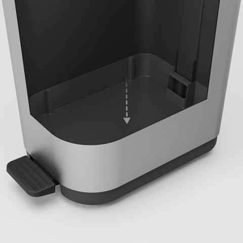 Rotho kosz na śmieci z pedałem RIBO niebieski 35L