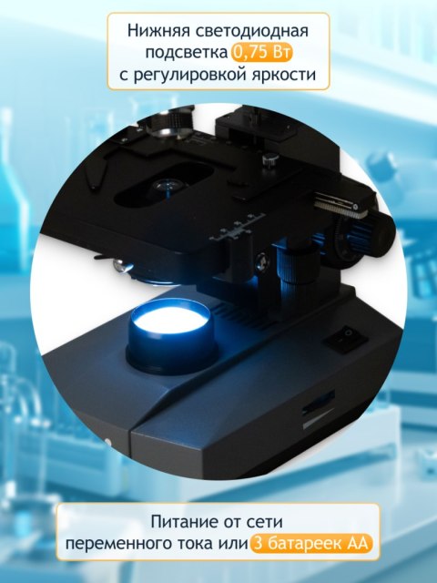 Monokularowy mikroskop biologiczny Levenhuk 320 PLUS