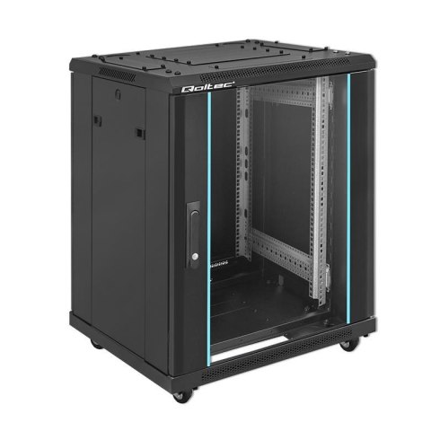 Szafa RACK Qoltec 19" | 15U | 600x600x855 | Stalowa obudowa