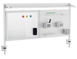 Przegroda biurkowa / organizer Ergo Office ER-301 W, max. obciążenie 10kg, biała tablica, szerokość 1116mm, biała