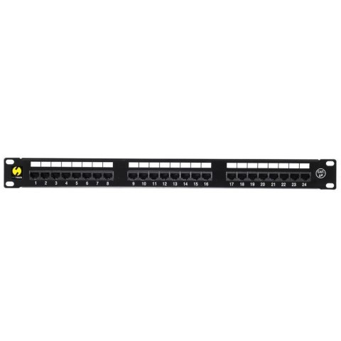 Patch panel 19'' Netrack 24-porty kat. 5e UTP, z półką