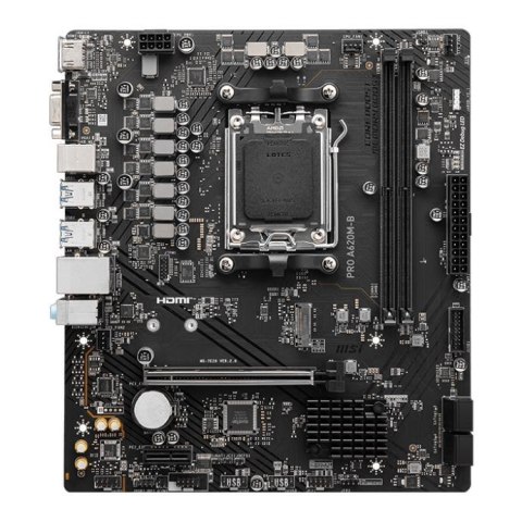 Płyta MSI PRO A620M-B /AMD A620/DDR5/SATA3/M.2/USB3.0/PCIe4.0/AM5/mATX