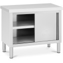 Stół gastronomiczny z szafką z drzwiami suwanymi STAL 100 x 50 cm do 285 kg