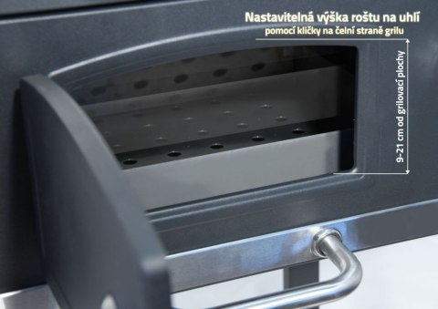 Grill na węgiel drzewny - ruszt żeliwny ROYAL