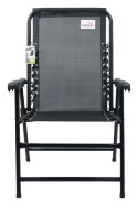 Krzesło ogrodowe składane Trieste - 59 x 95 x 67 cm, czarne