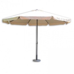 Parasol ogrodowy STANDART beżowy z korbką ø4 m
