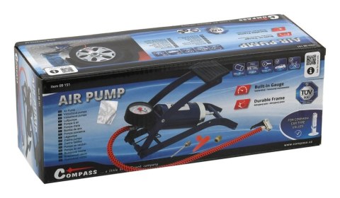 Pompka nożna z manometrem jednotłokowym